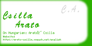 csilla arato business card